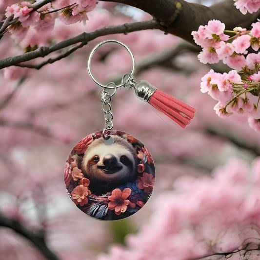 Cute Sloth and Floral