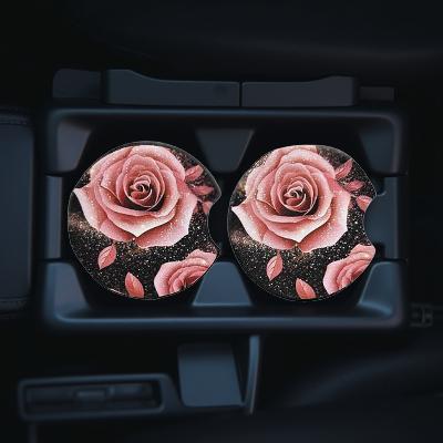 Pink glitter rose
