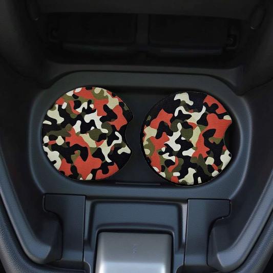 Red, black and green camo