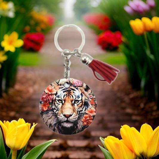 Tiger with Flowers