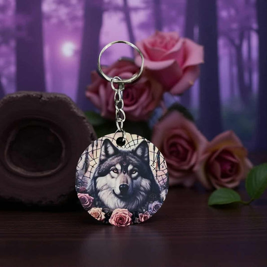 Wolf and roses