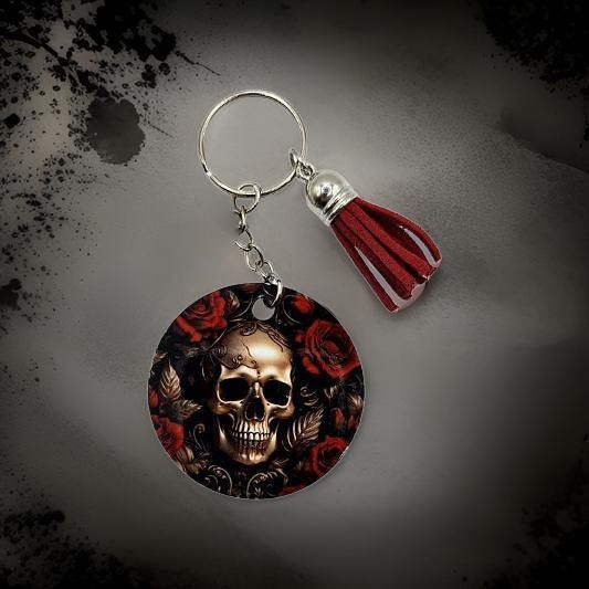 Skull and Red Roses
