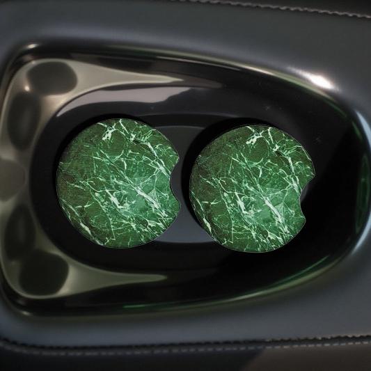 Green and white alcohol ink