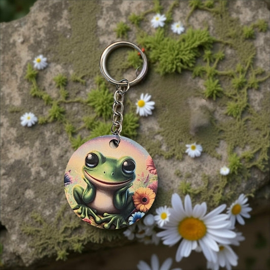 Cute happy frog
