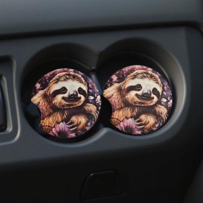 Purple flowers and sloth