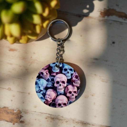 Pastel Pink and Blue Skulls