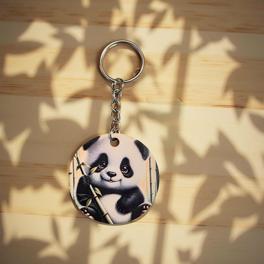 Panda with bamboo