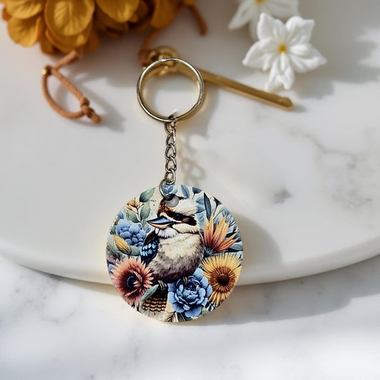 Kookaburra and flowers
