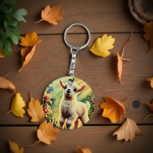 Cute white baby goat