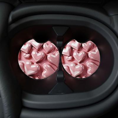 Pink inflated hearts