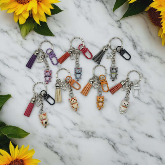 Cat with Heart Charm