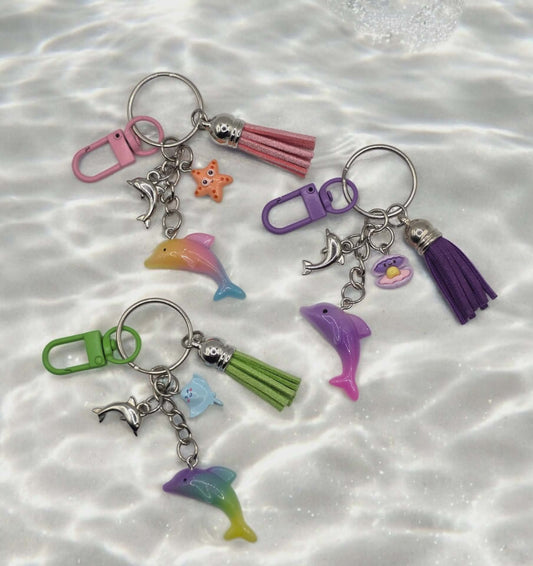 Dolphin with Sea & Dolphin Charm