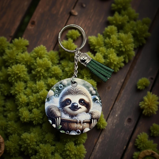 Cute Sloth sitting in a bath