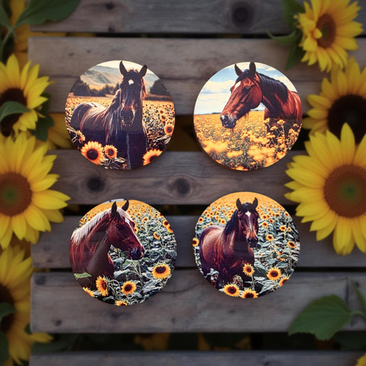 Horses and Sunflowers