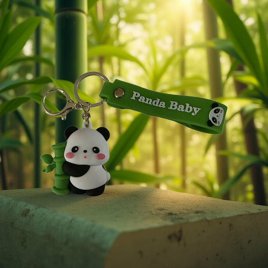 Panda Baby holding bamboo