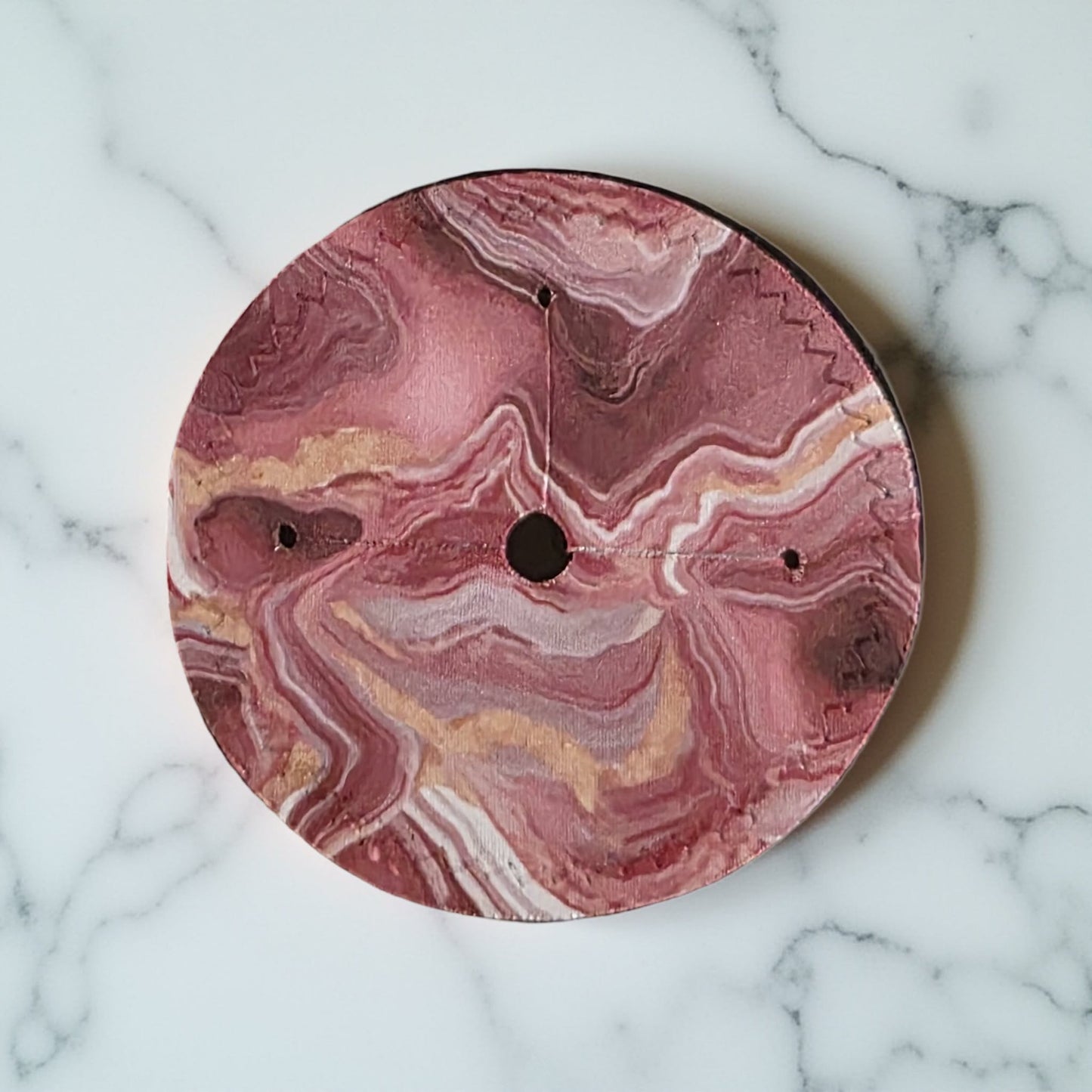 Maroon, Pink and White Agate