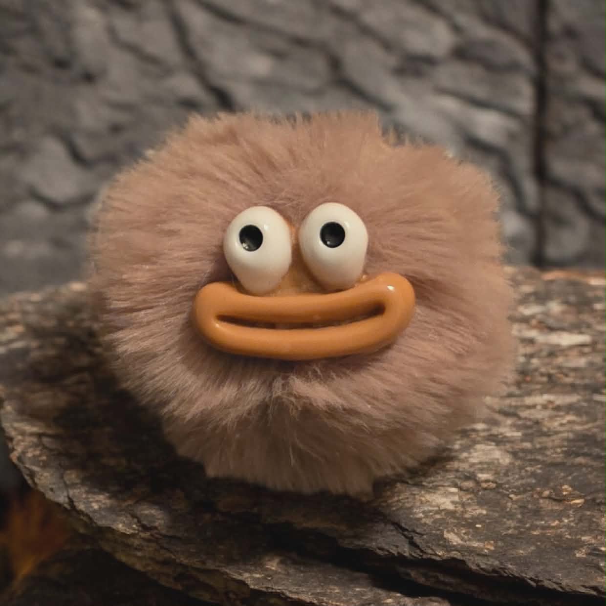 Super Soft Smiley Face Pom Pom Keychains