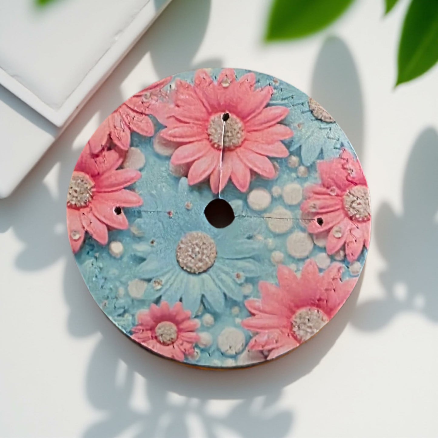 Pink and Blue Daisies