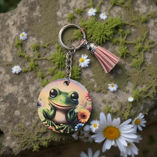 Cute happy frog