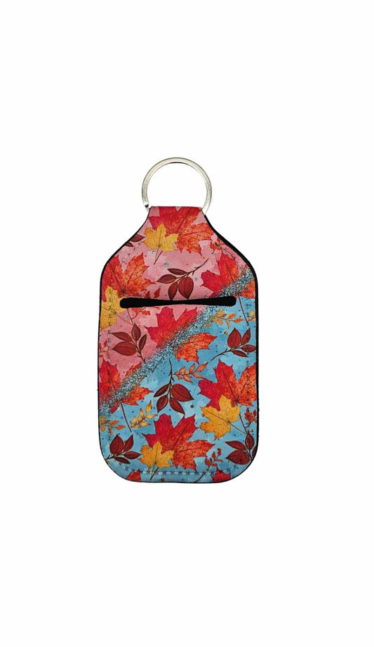 Pink and Blue Autumn Leaves