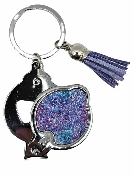 Purple, turquoise and pink glitter