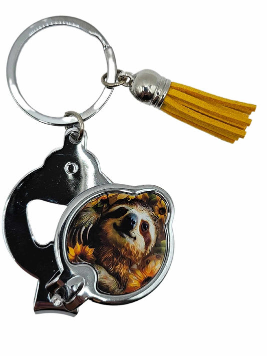 Sloth with sunflowers