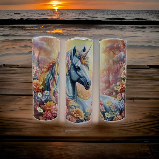 Pretty Unicorn and Flowers
