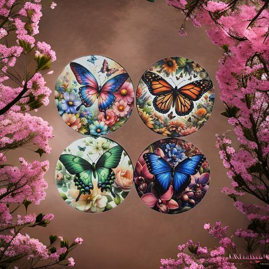 Bright Floral Butterflies