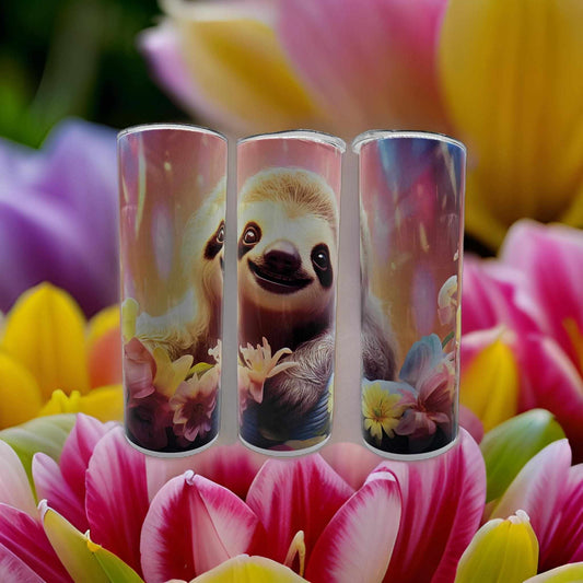 Sloth with flowers