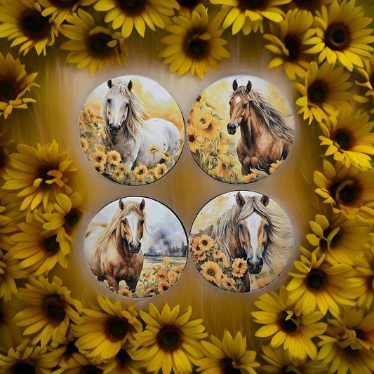 Horses and Sunflowers