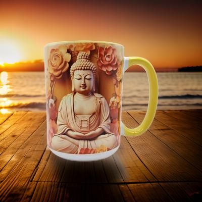 Pink and Yellow Floral Buddha