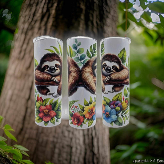 Sloths hanging in a tree