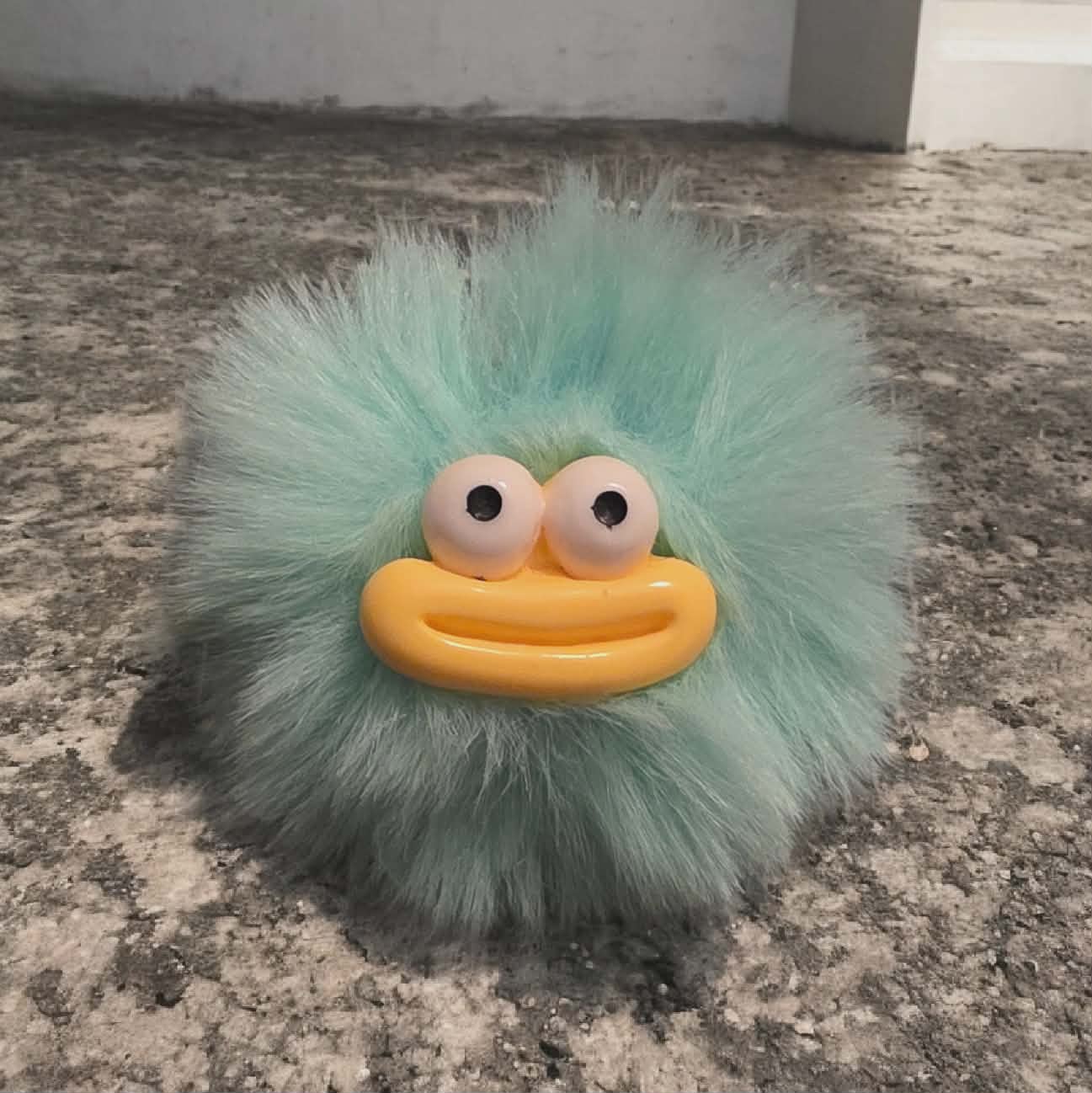 Super Soft Smiley Face Pom Pom Keychains