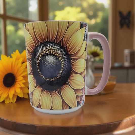 Sunflower with butterflies