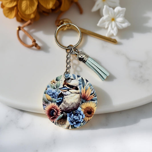 Kookaburra and flowers