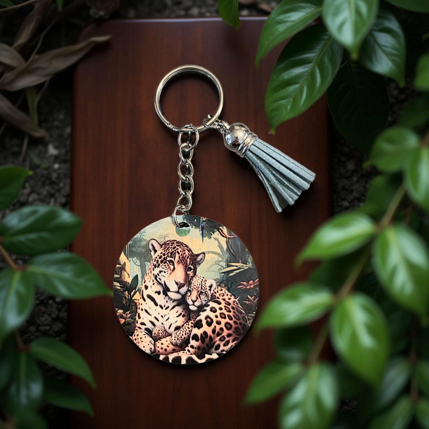 Leopard and cub in the jungle