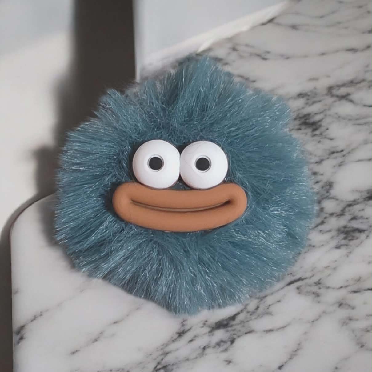 Super Soft Smiley Face Pom Pom Keychains