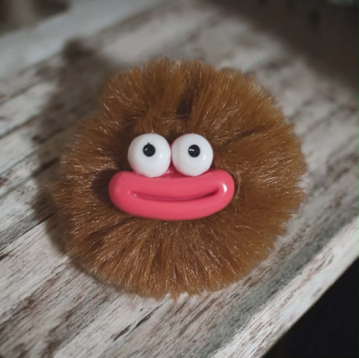 Super Soft Smiley Face Pom Pom Keychains