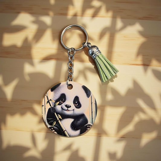 Panda with bamboo