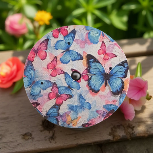 Blue and Pink Butterflies