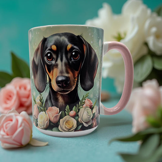 Dachshund with Roses