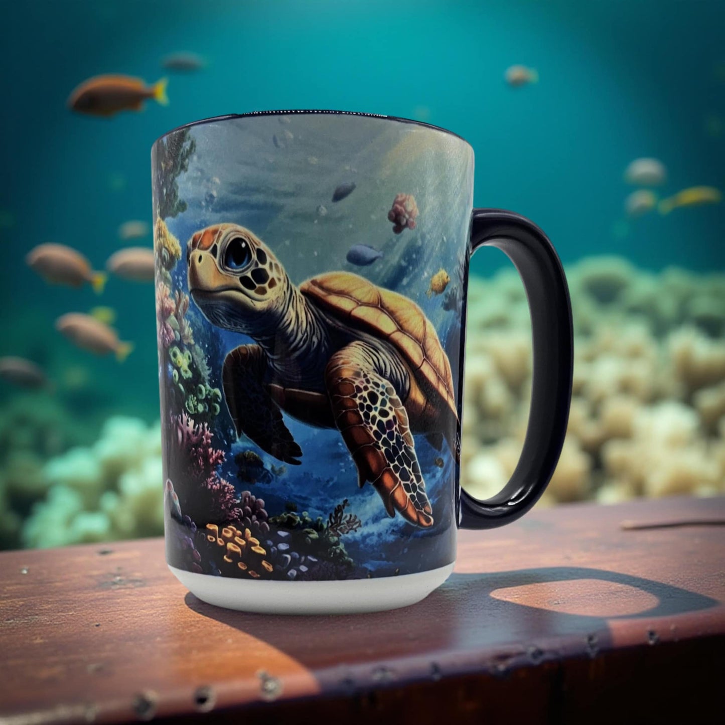 Turtle swimming in the Ocean