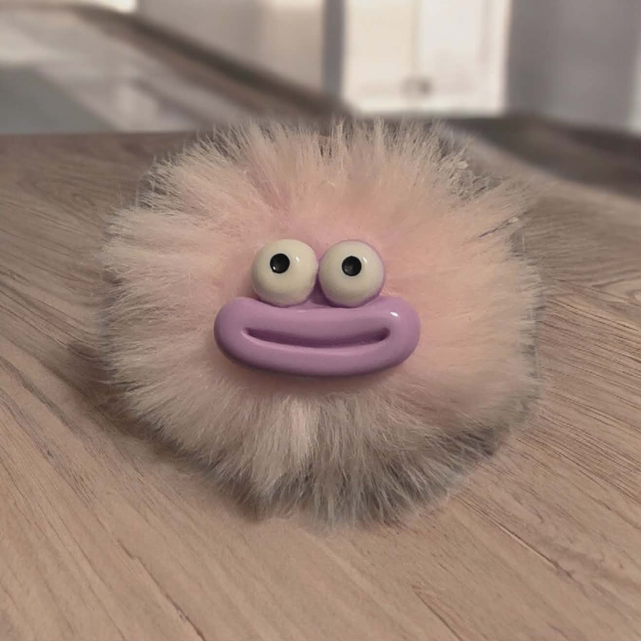 Super Soft Smiley Face Pom Pom Keychains