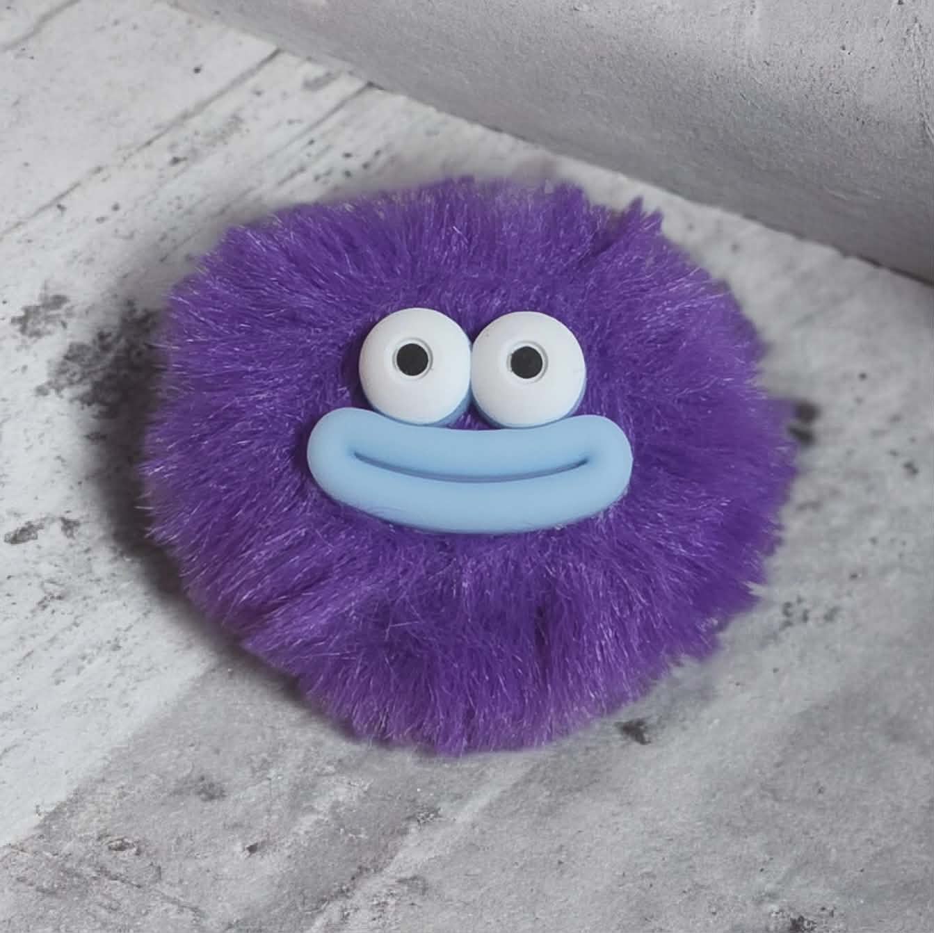 Super Soft Smiley Face Pom Pom Keychains
