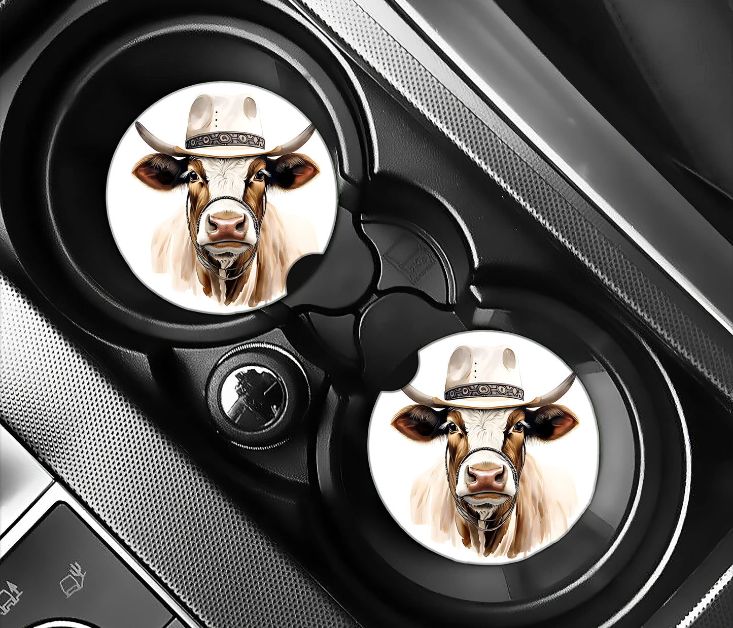 Cow with cream hat