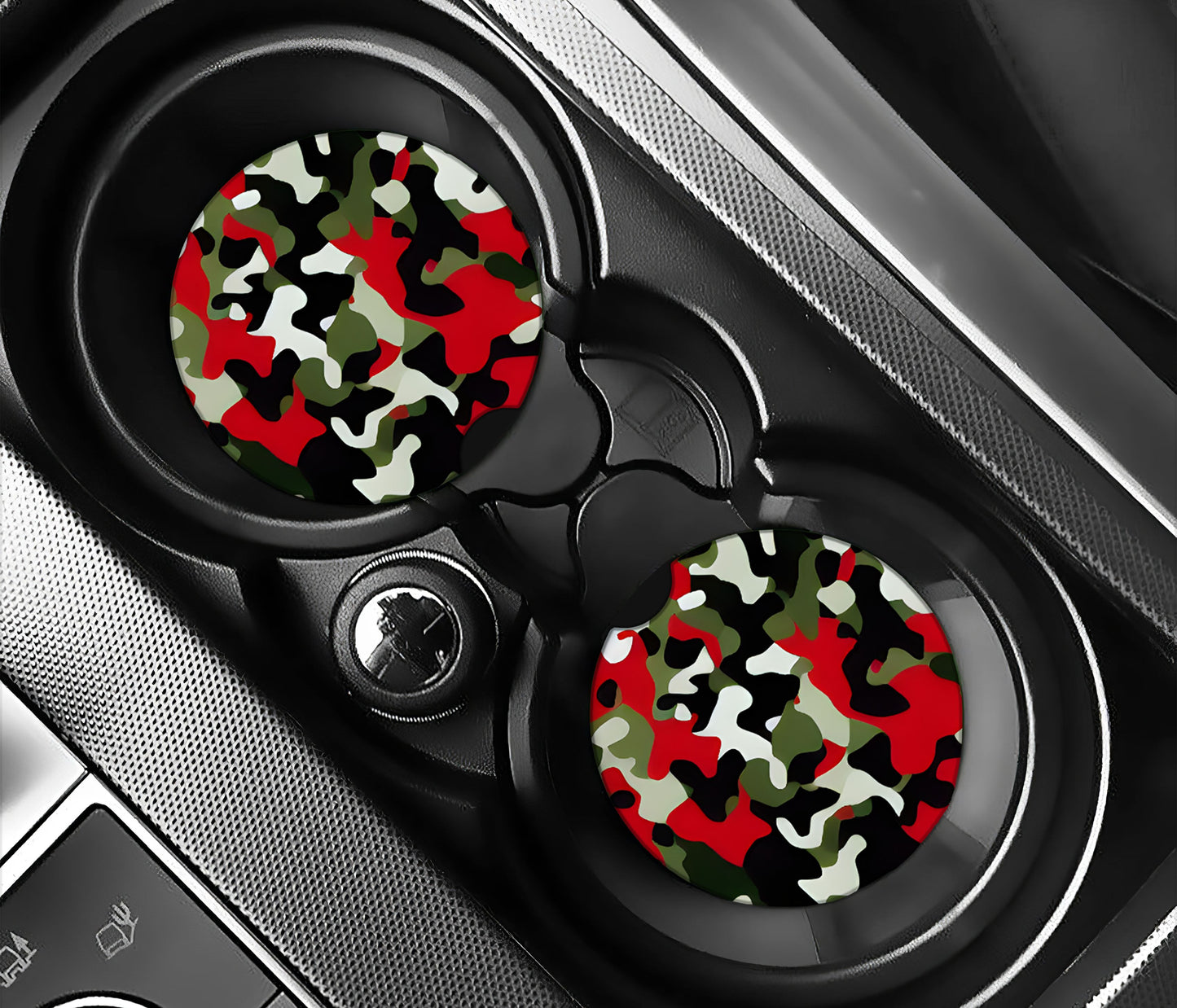 Red, black and green camo