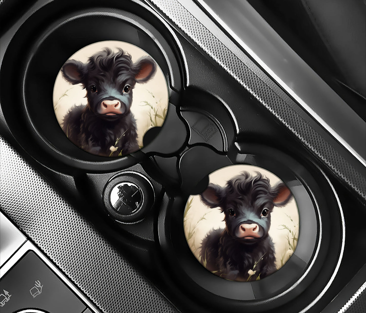 Cute black baby cow