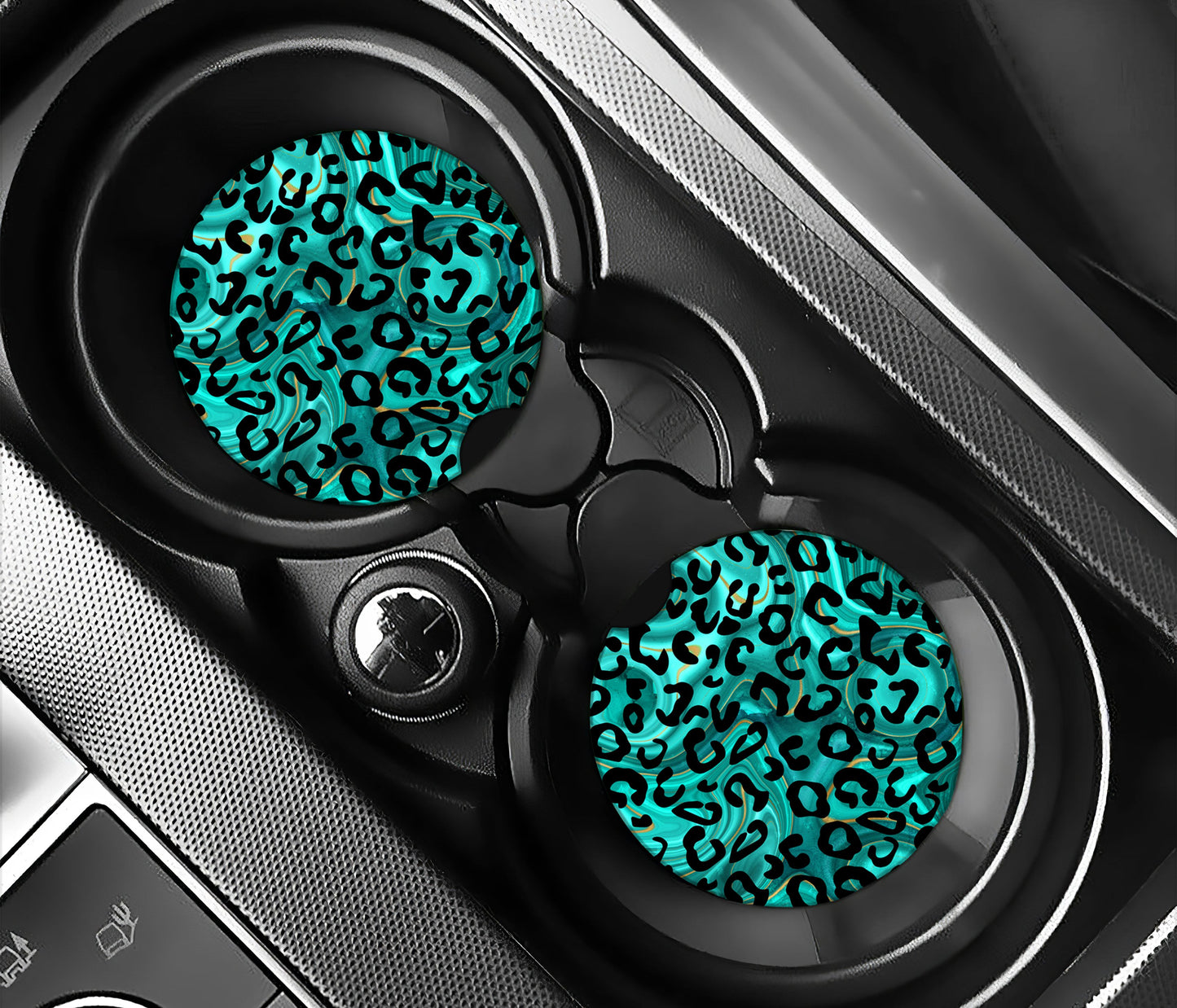 Turquoise leopard print