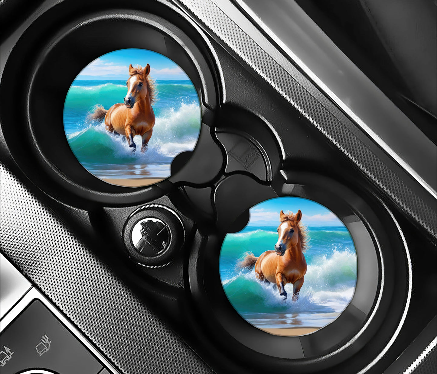 Light Tan Horse on the Beach