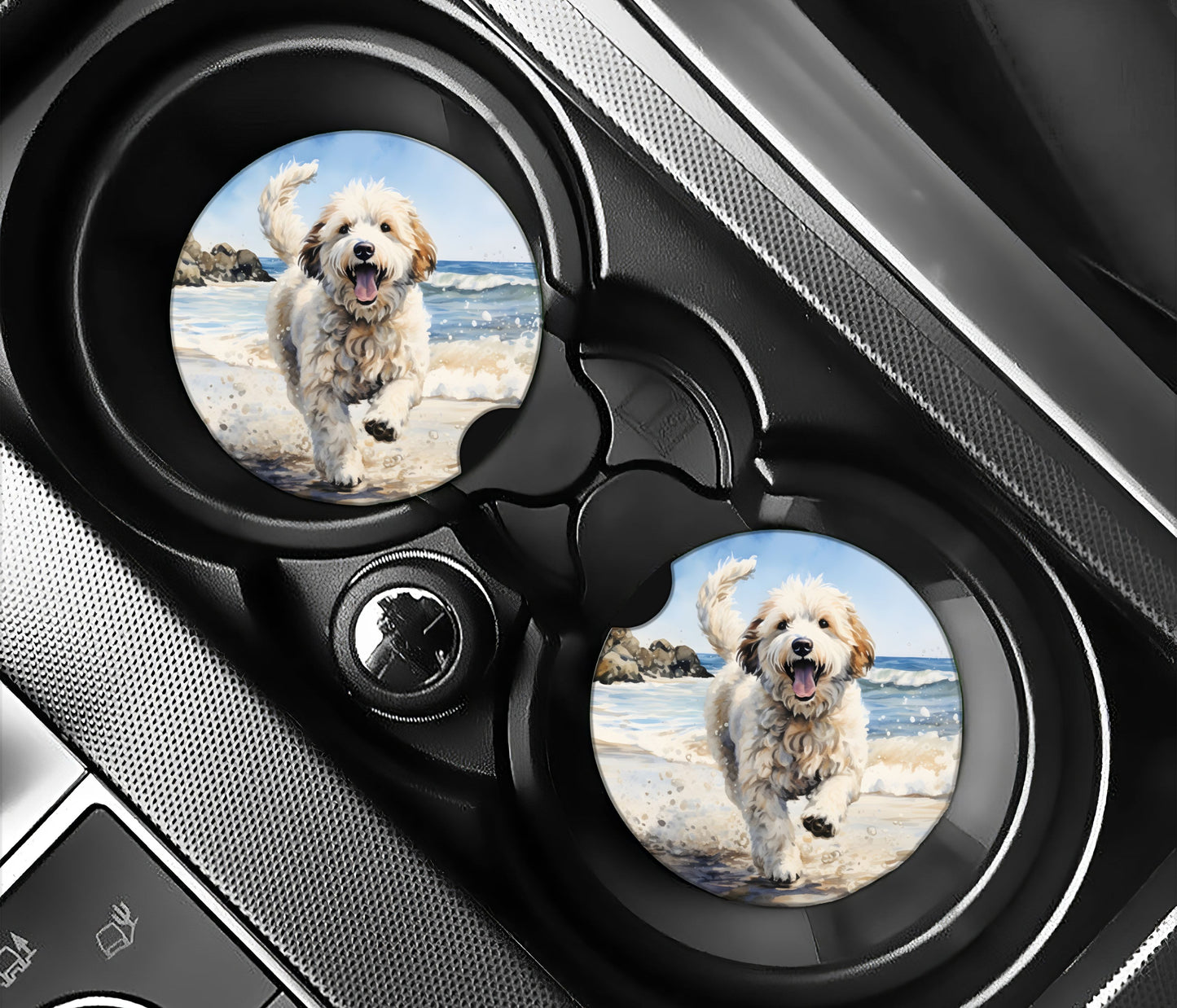 Labradoodle on the Beach